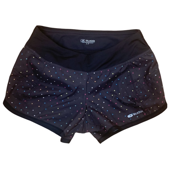 Sugoi Running Shorts Black Patterned Women's Size S - Picture 1 of 10